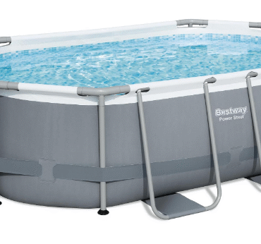 Piscina gris oscuro de 305x200x84 cm