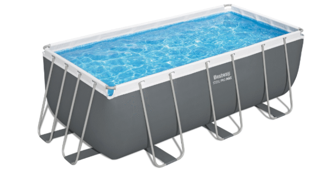 Juego de piscina gris oscuro 412x201x122 cm - Imagen 8